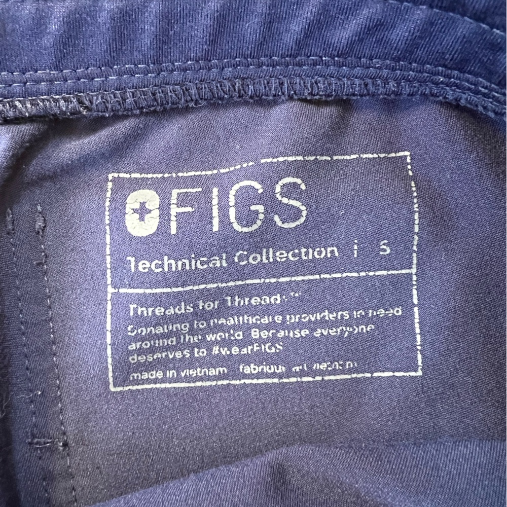 FIGS Zamora Jogger Scrub Pants in Navy Blue, Size Small - Picture 6 of 9